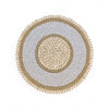 Bouclier balinais en coquillage blanc