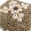Grande boîte carrée en perles et coquillages